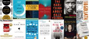 A selection of books for entrepreneurs.