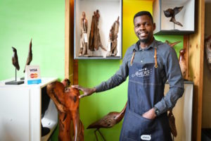 Boniface Chikwenhere of Unique Driftwood Creations.