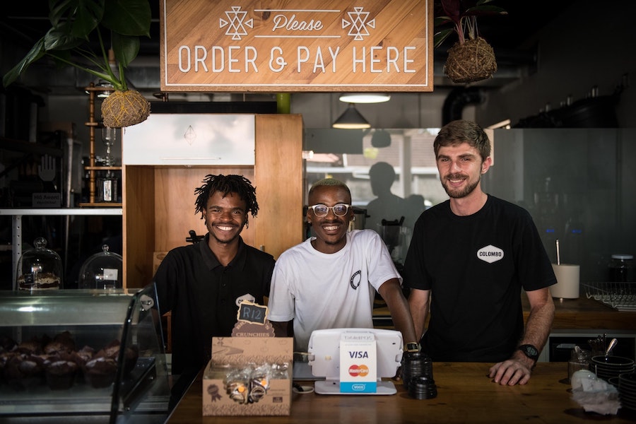 The baristas of Colombo Coffee in Durban.