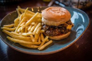 Burgers from Smokin' Joes restaurant.