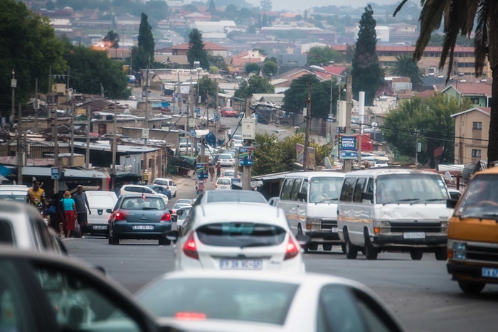 The township of Alex in Johannesburg, South Africa.