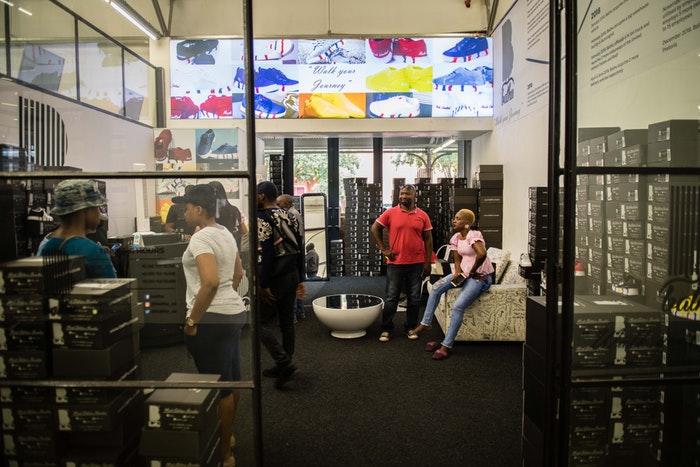 Inside the Bathu Shoes store at Junction Mall in Johannesburg.