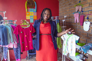 Zandile Tlhapi of Baby Friendly at her baby store in Khayelitsha, Cape Town.