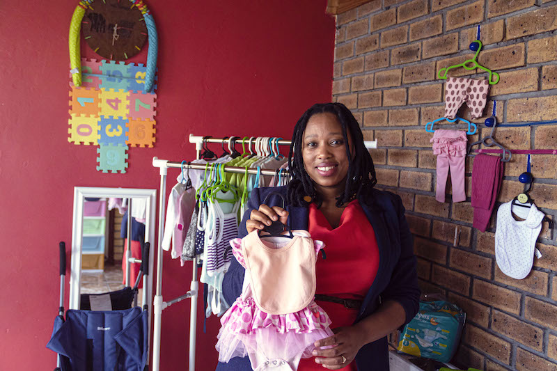 Zandile Tlhapi in her store: Baby Friendly.