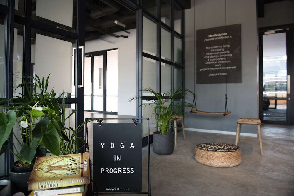 The entrance of Manifest Yoga in Durban.