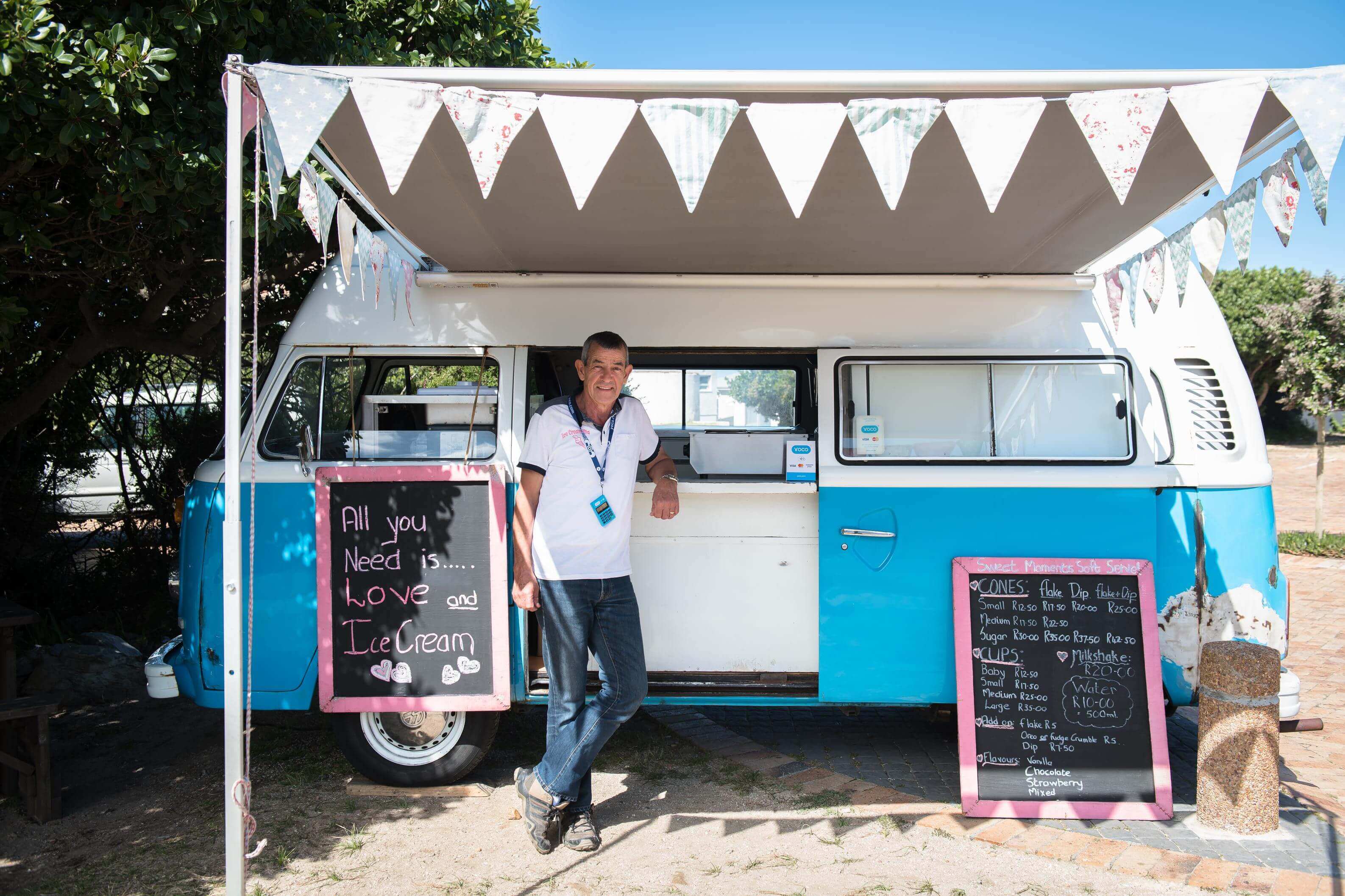 Michael Smith and Sweet Moments Soft Serve in Hermanus