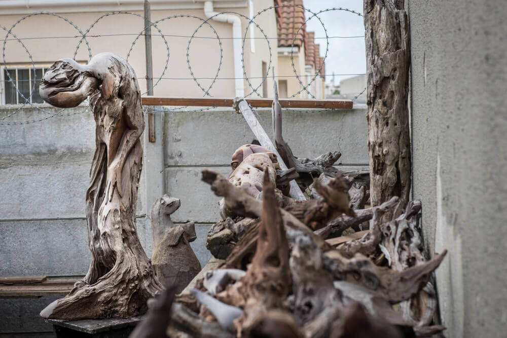 Bric-à-brac in the Unique Driftwood Creation's factory.