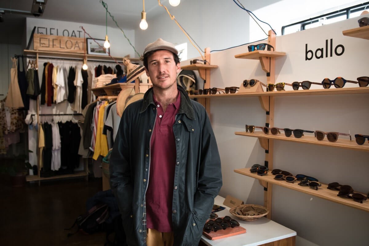 Alistair Barnes from Ballo in his store in Cape Town.