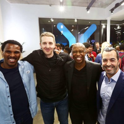 The Yoco founders at the POS launch.